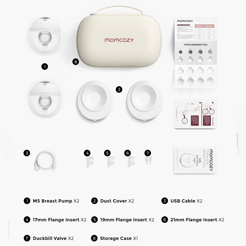 Двойна електрическа помпа за кърма Momcozy M5 Hands-Free