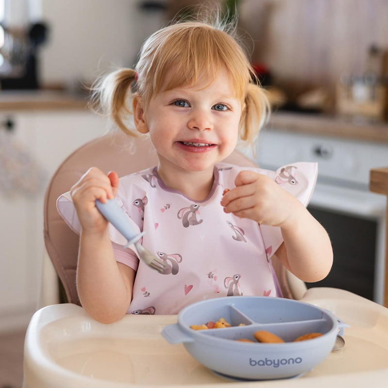 Детска силиконова чиния с вендуза BabyOno 1661