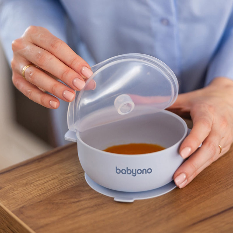 Детска силиконова купа с вендуза BabyOno 1662
