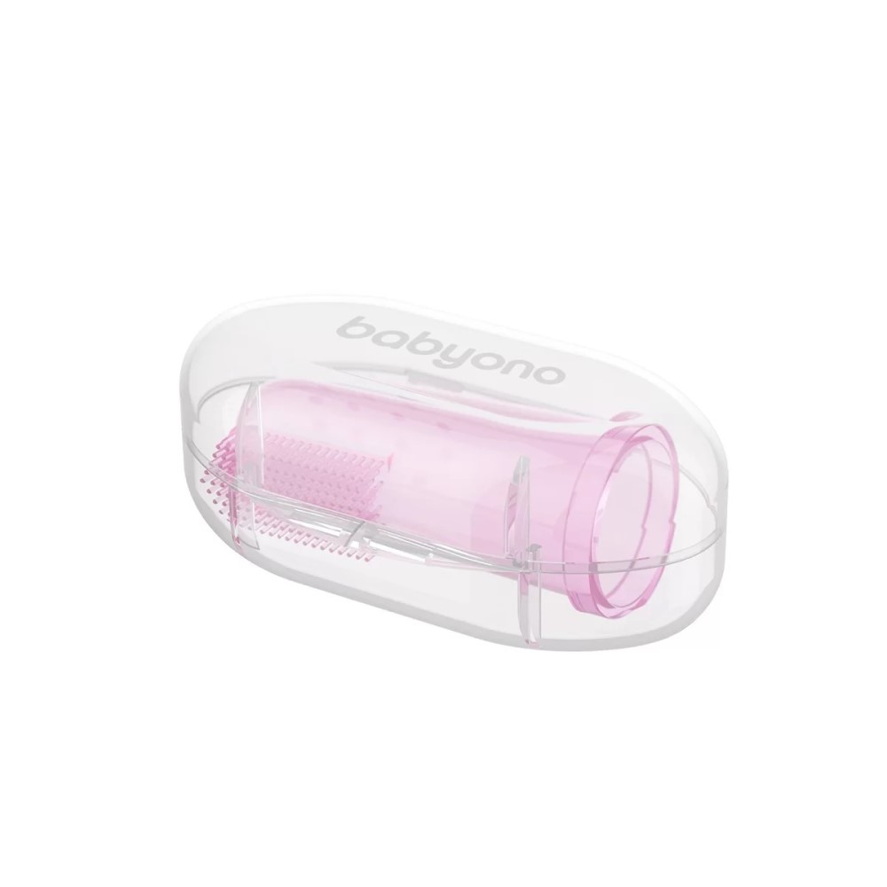 Четка за масаж на венците Babyono розов 723/03