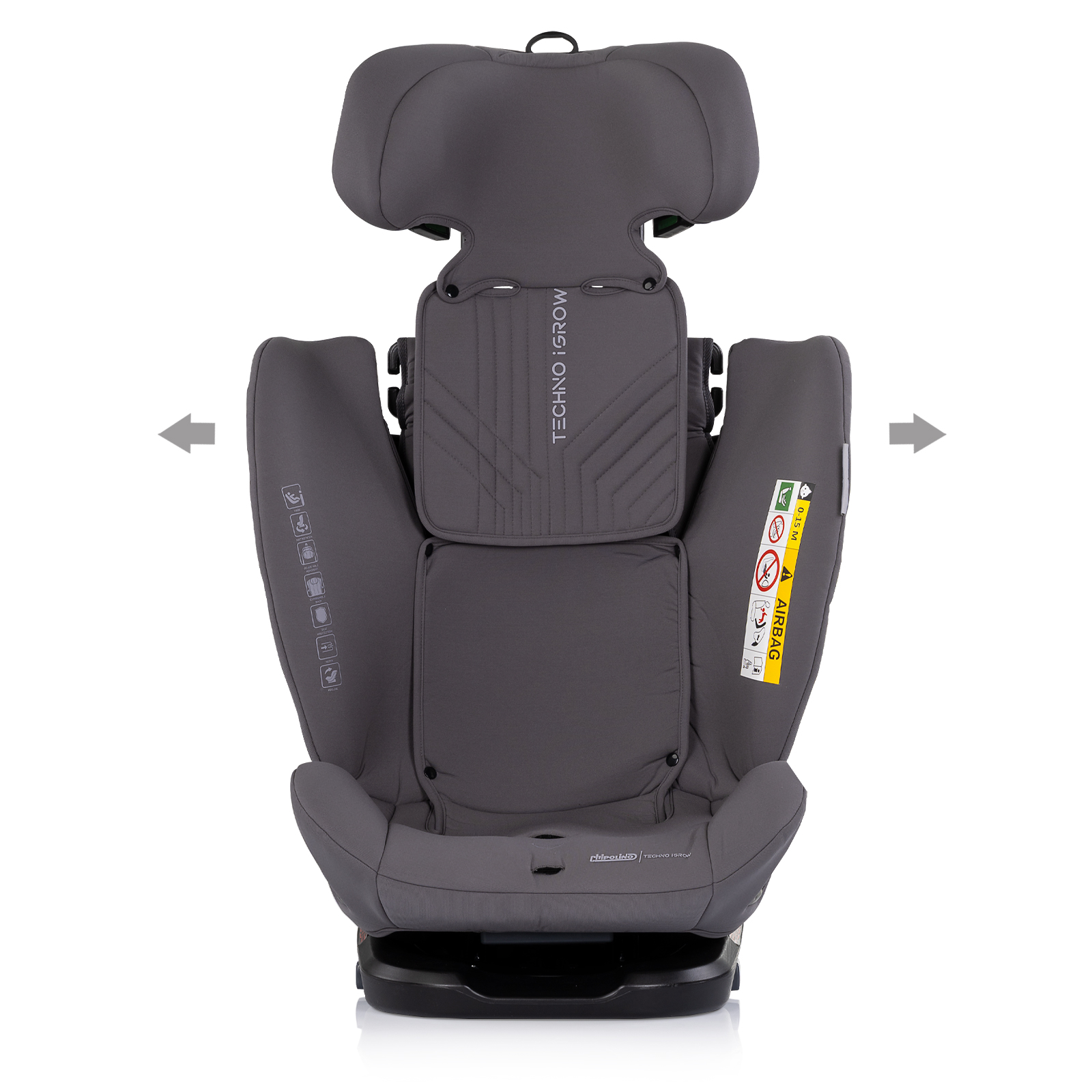 Ст.кола360 I-size40-150 Techno iGROW сив