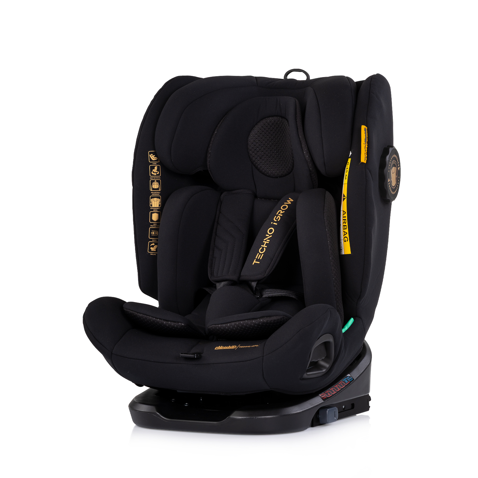 Ст.кола360 I-size40-150 Techno iGROW чeр