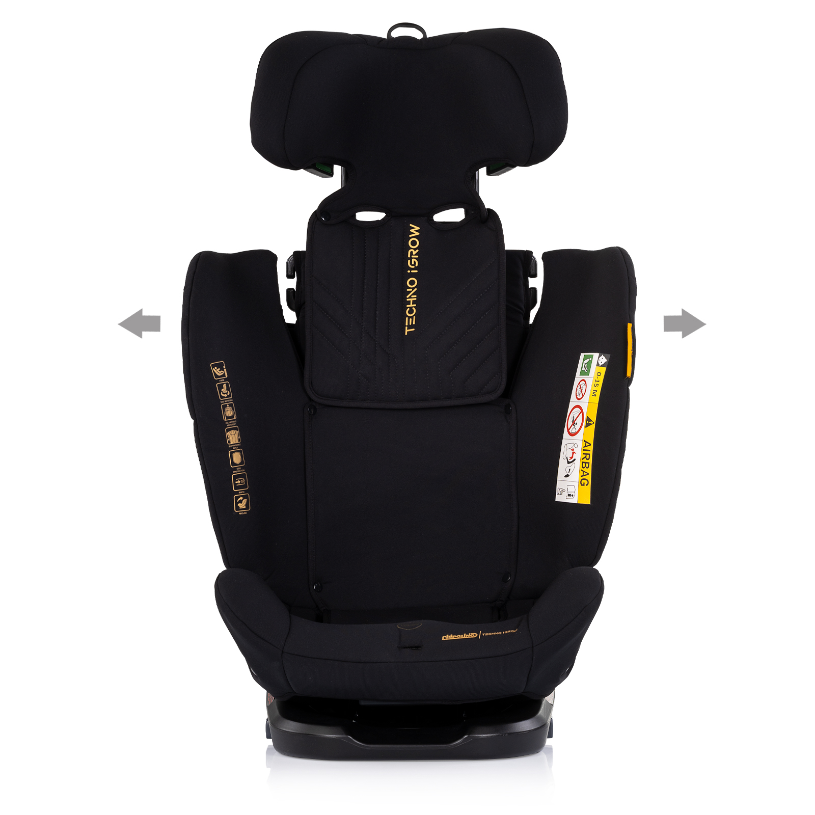 Ст.кола360 I-size40-150 Techno iGROW чeр