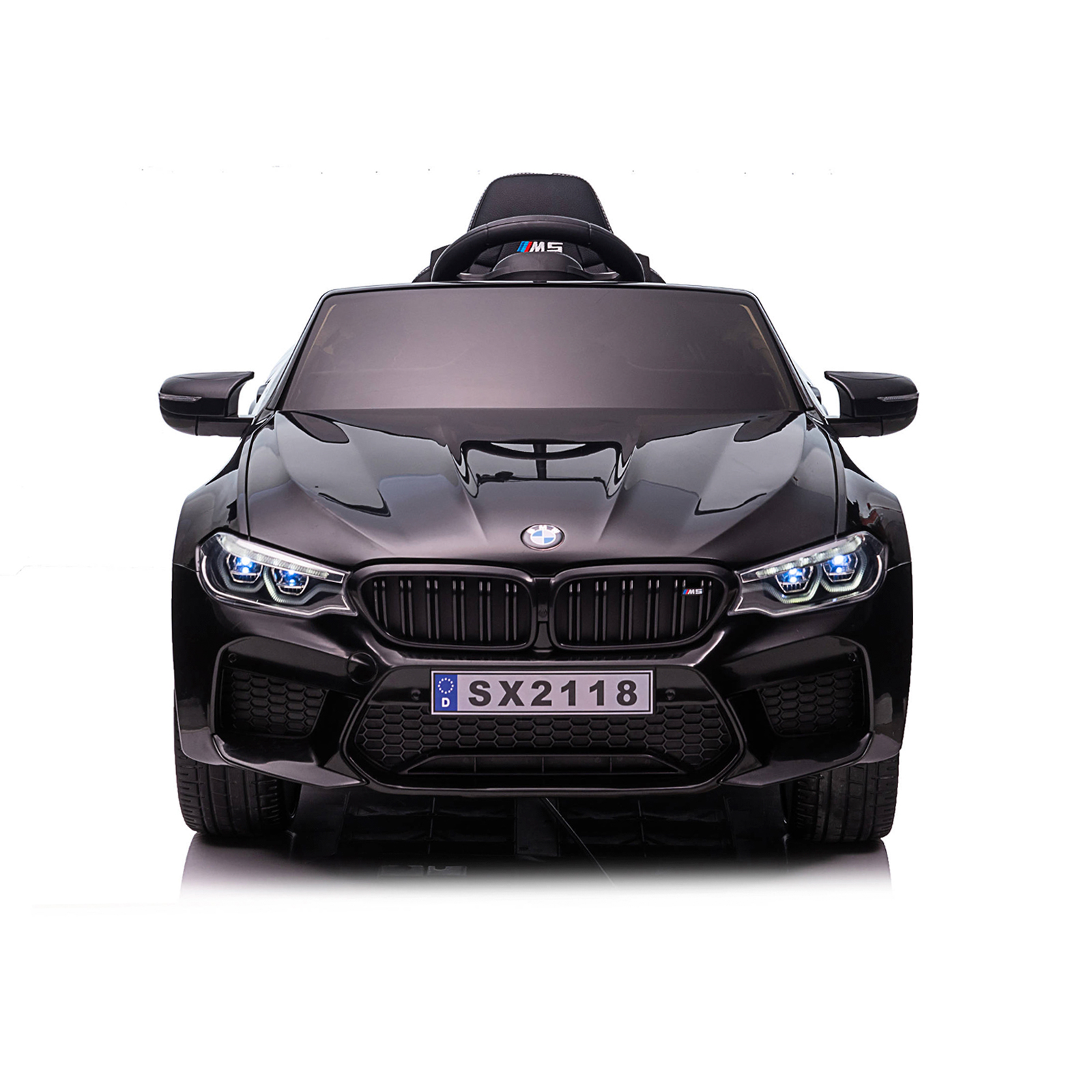 Ел. кола BMW M5 черна,EVAгуми,коженa