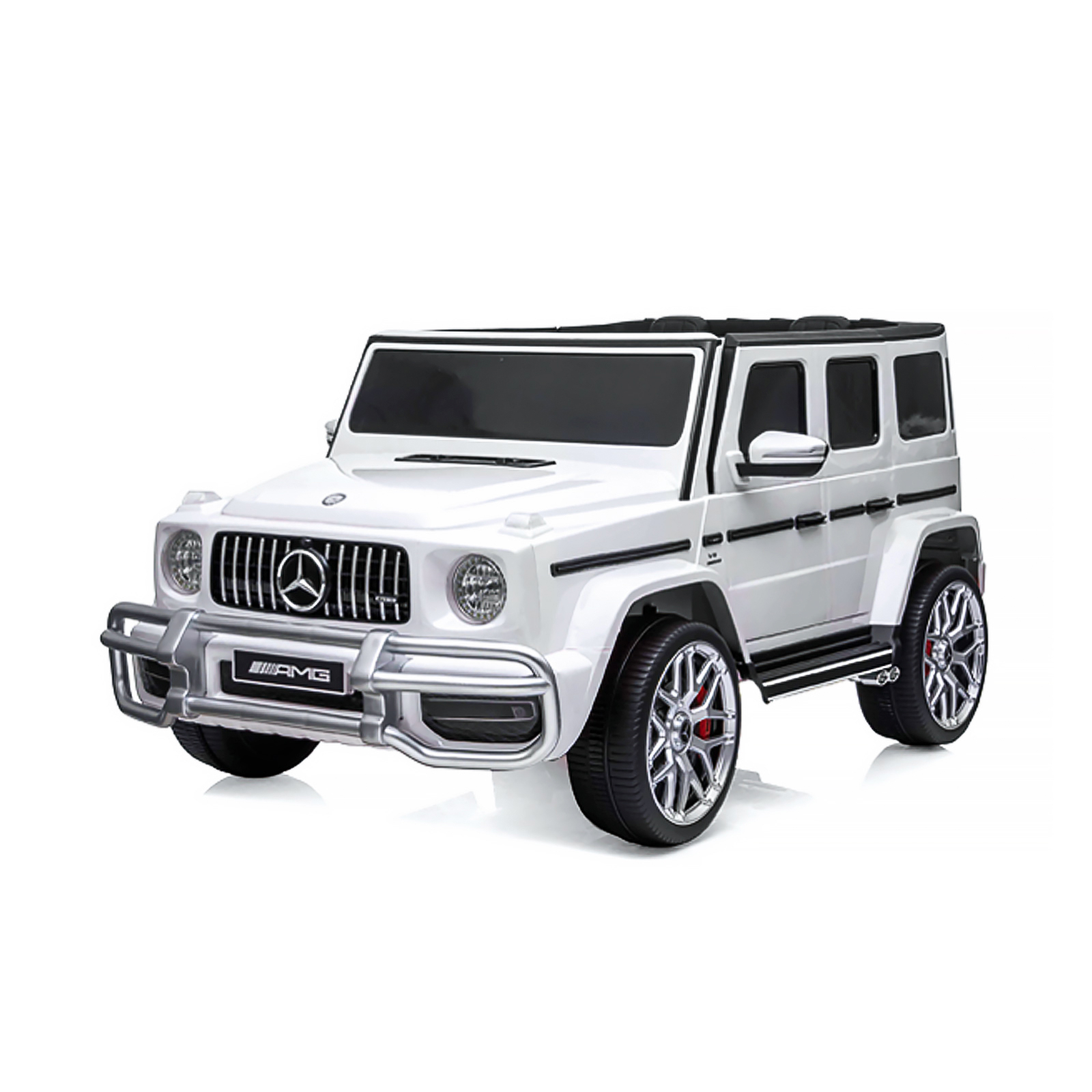 Eл.джип MERCEDES G63 за две деца бял EVA
