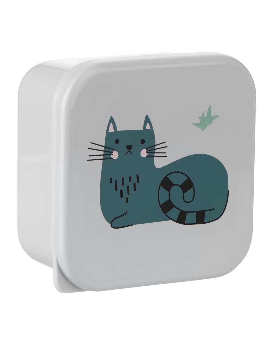 Кутии за храна 4 бр Kitty Cat Grey