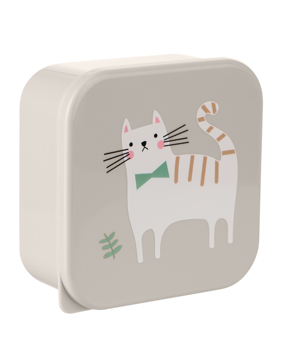 Кутии за храна 4 бр Kitty Cat Grey