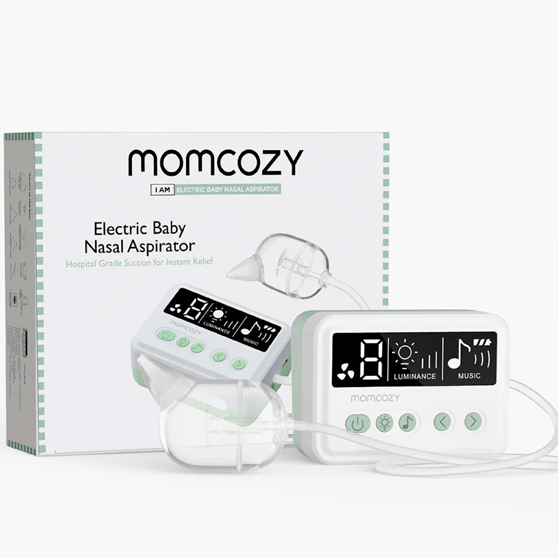 Електрически аспиратор за нос за бебета и деца Momcozy Болничен клас, със светлина и музика