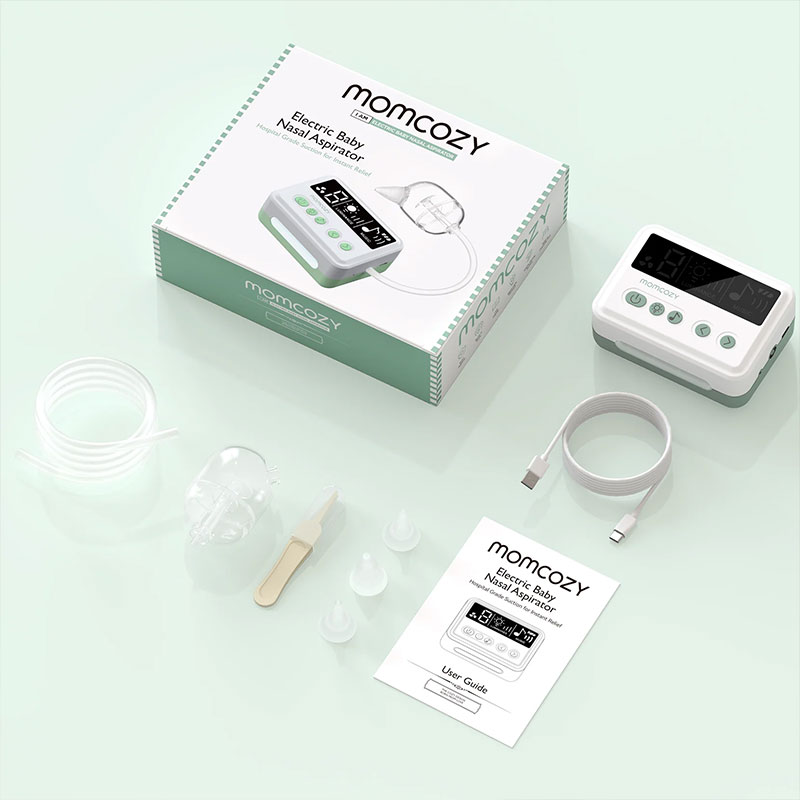 Електрически аспиратор за нос за бебета и деца Momcozy Болничен клас, със светлина и музика