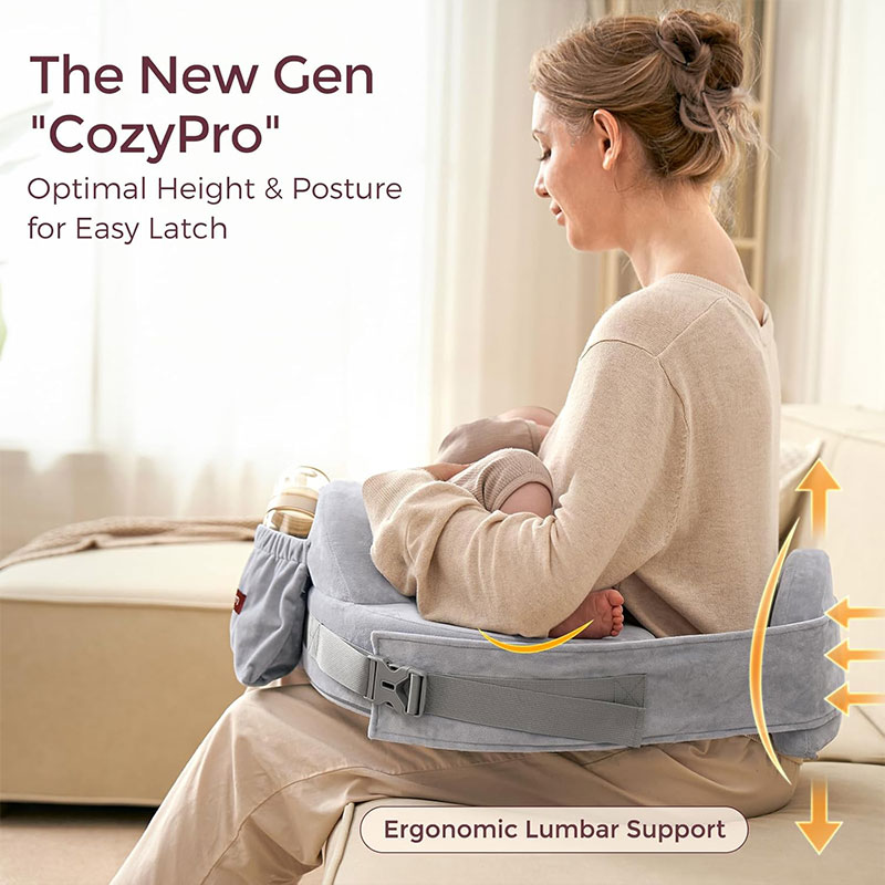 Възглавница за кърмене Momcozy CozyPro, Grey