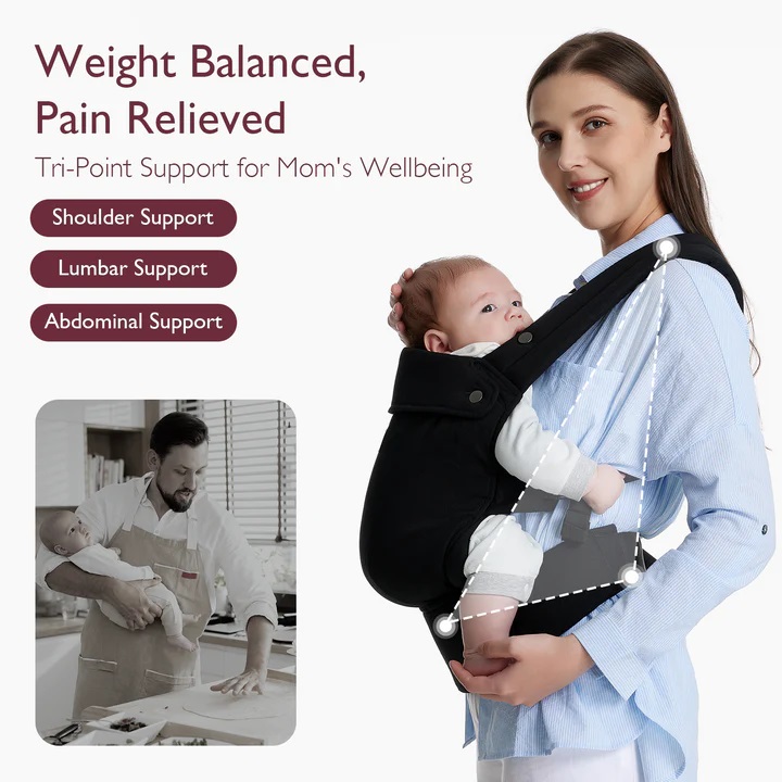 Ергономична раница Momcozy PureHug, 3 - 24 месеца