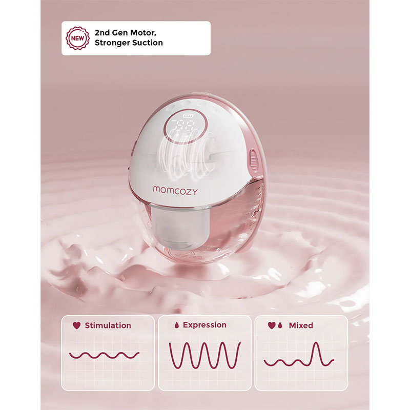 Двойна електрическа помпа за кърма Momcozy Mobile Style™ M6, Hands-free, Cozy Red