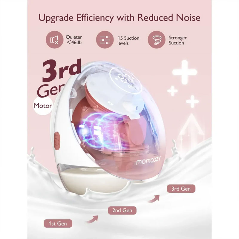 Смарт двойна електрическа помпа за кърма Momcozy M9 Hands-Free, с мобилно приложение