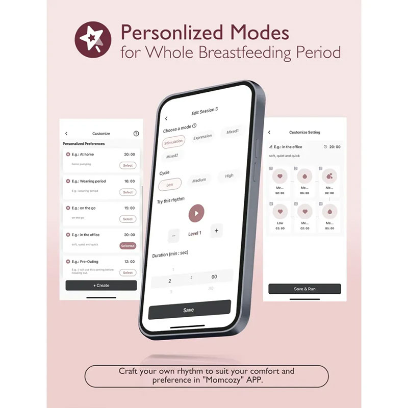 Смарт двойна електрическа помпа за кърма Momcozy M9 Hands-Free, с мобилно приложение